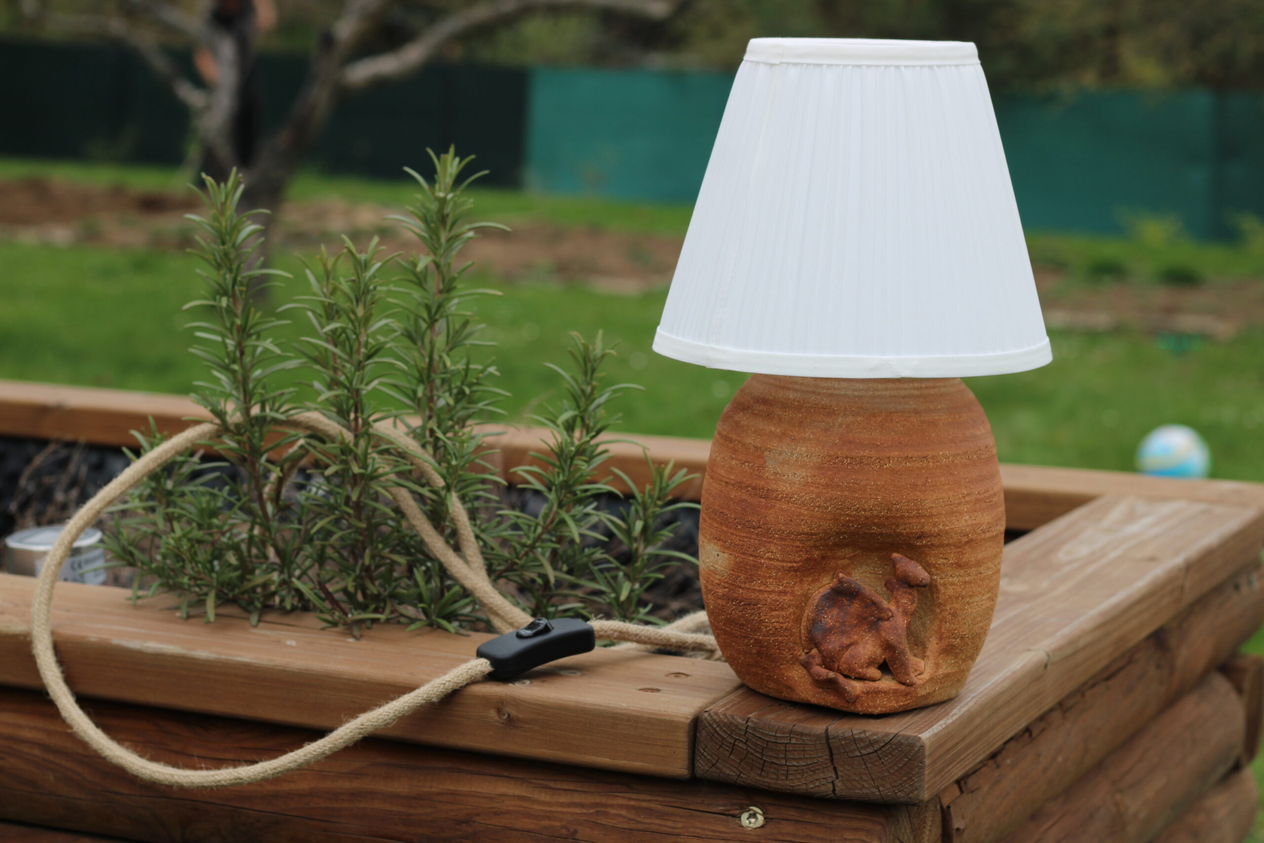 Lampa s drakem režný šamot - Obrázek 3