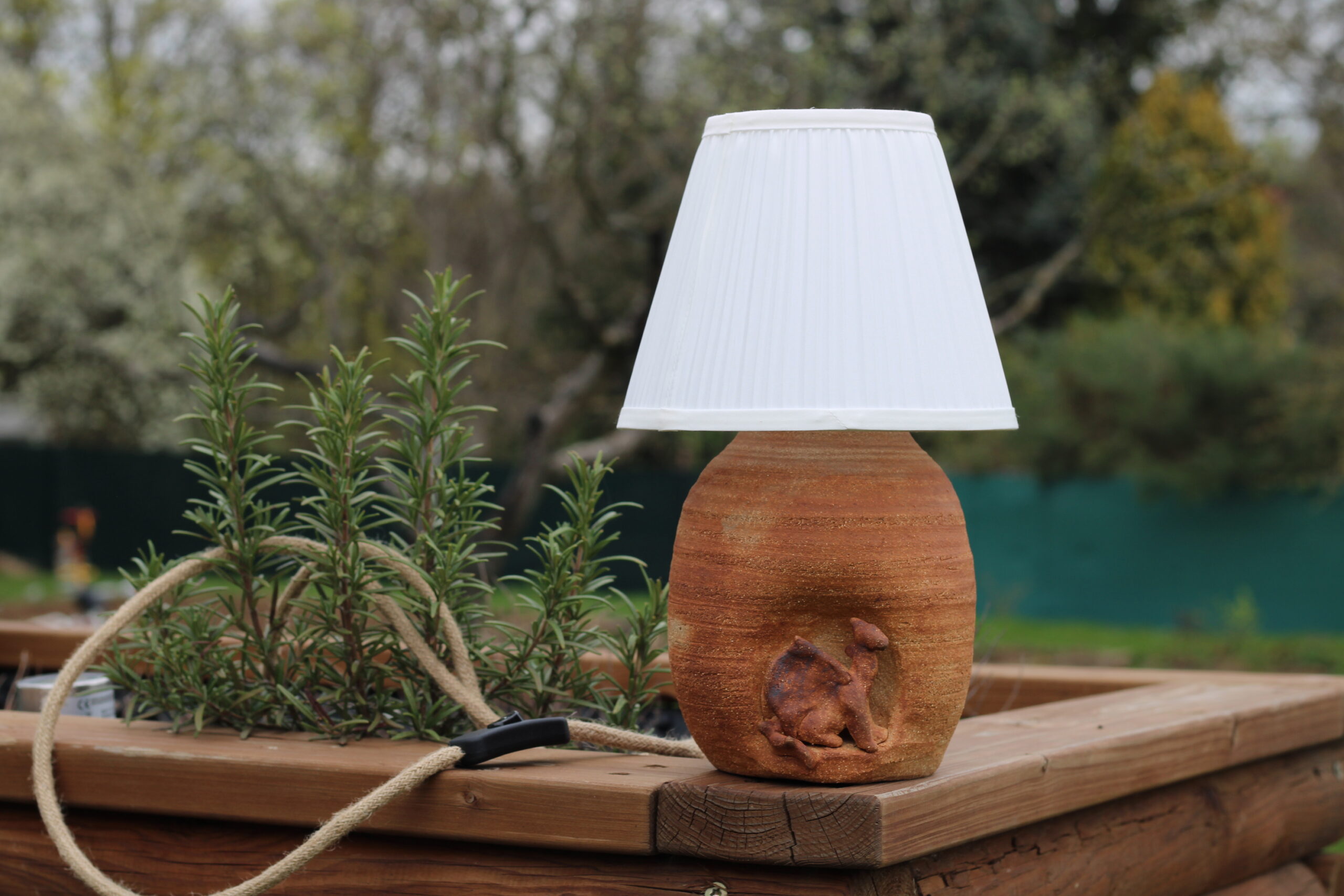 Lampa s drakem režný šamot - Obrázek 7