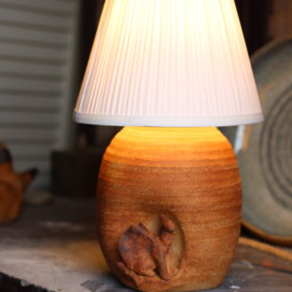 Lampa s drakem režný šamot